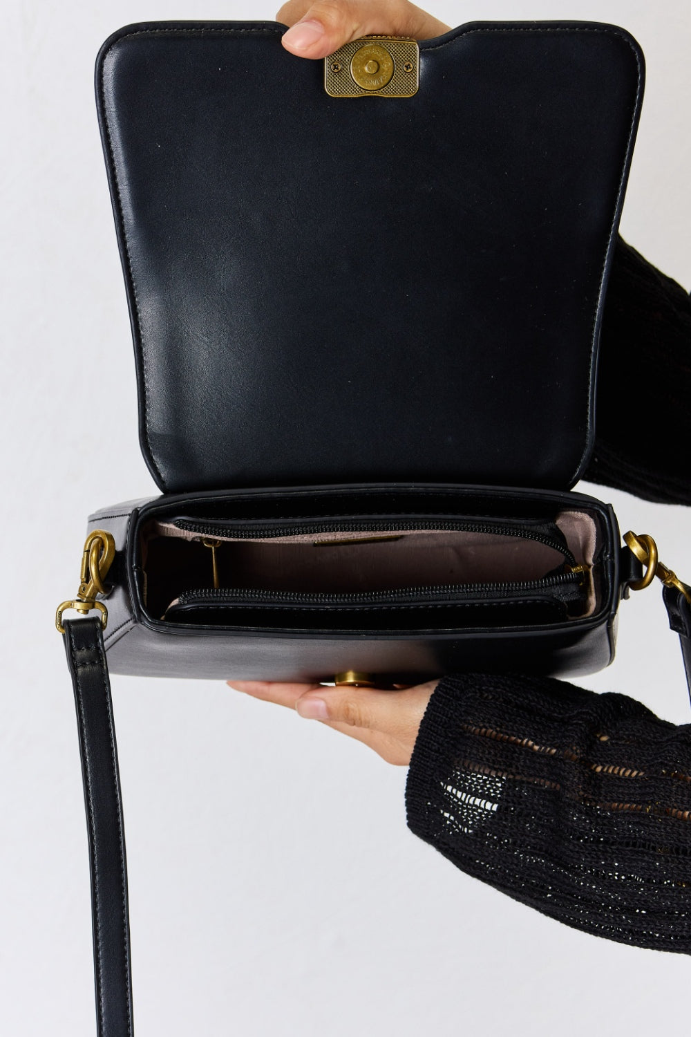 Vegan Leather Crossbody Bag